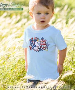 Usa Mickey And Friends 4th Of July Flag kids Tshirt