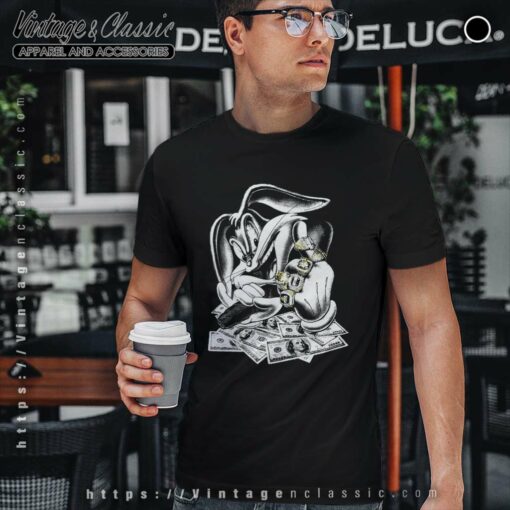 Vintage Bugs Bunny Gangster Cash Jewelry Shirt