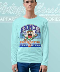 Vintage DENVER BRONCOS + TAZ Shirt All Over Print