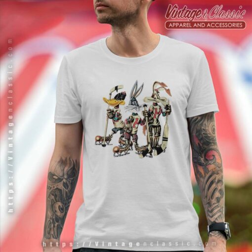 Vintage Old Time Hockey Looney Tunes Shirt