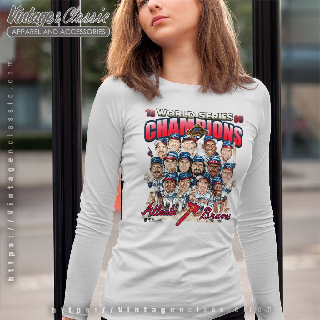 Vintage Atlanta Braves World Champions Caricature 90s MBL T-Shirt