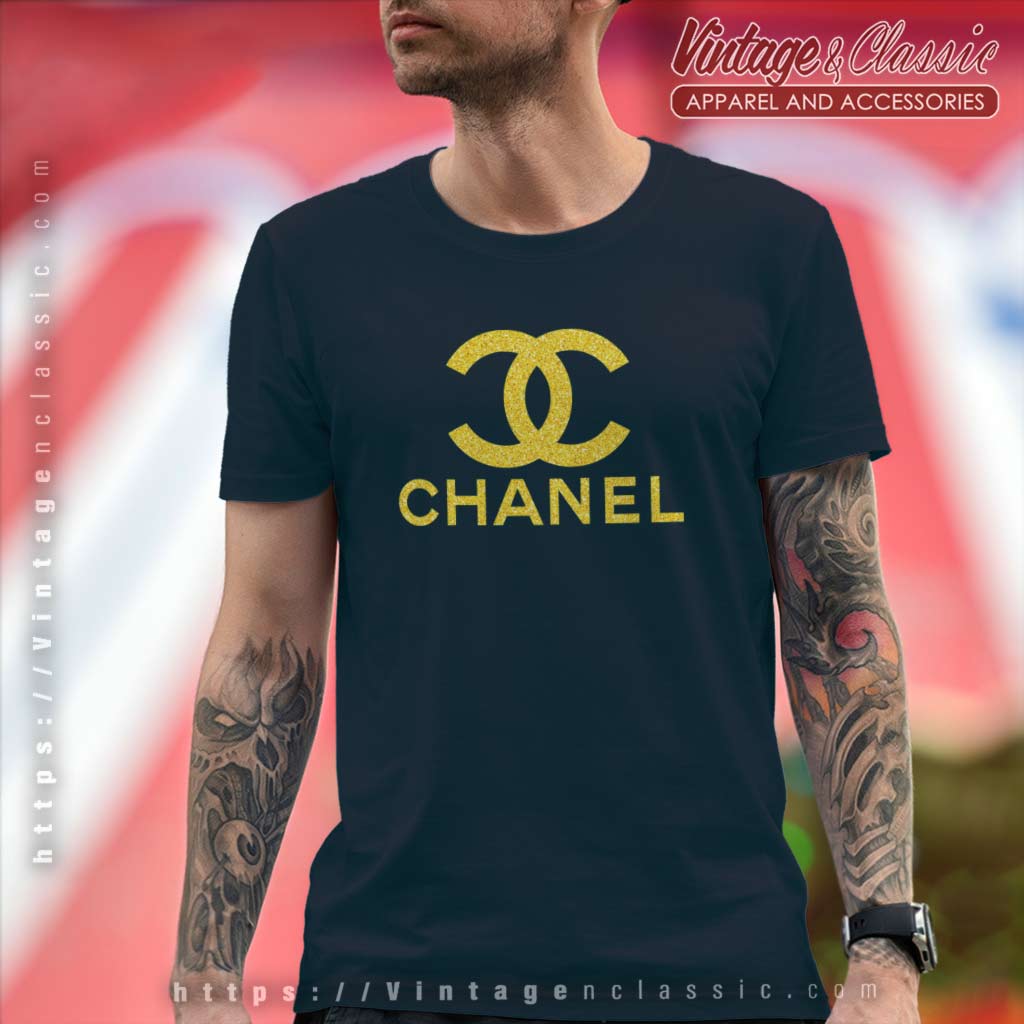 Chanel Gold Logo Shirt - High-Quality Printed