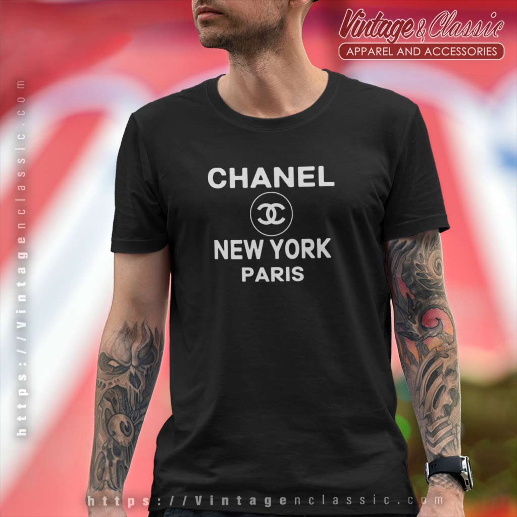 Chanel t shirt tee Size M  Chanel t shirt Chanel shirt Black and white t  shirts