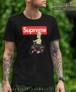 Supreme Bart Simpson Riding Bike T Shirt