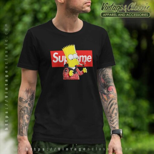 Supreme Smoking Bart The Simpsons Shirt