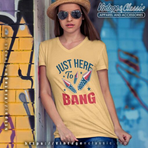 American Fireworks Sparkler Just Here To Bang Shirt