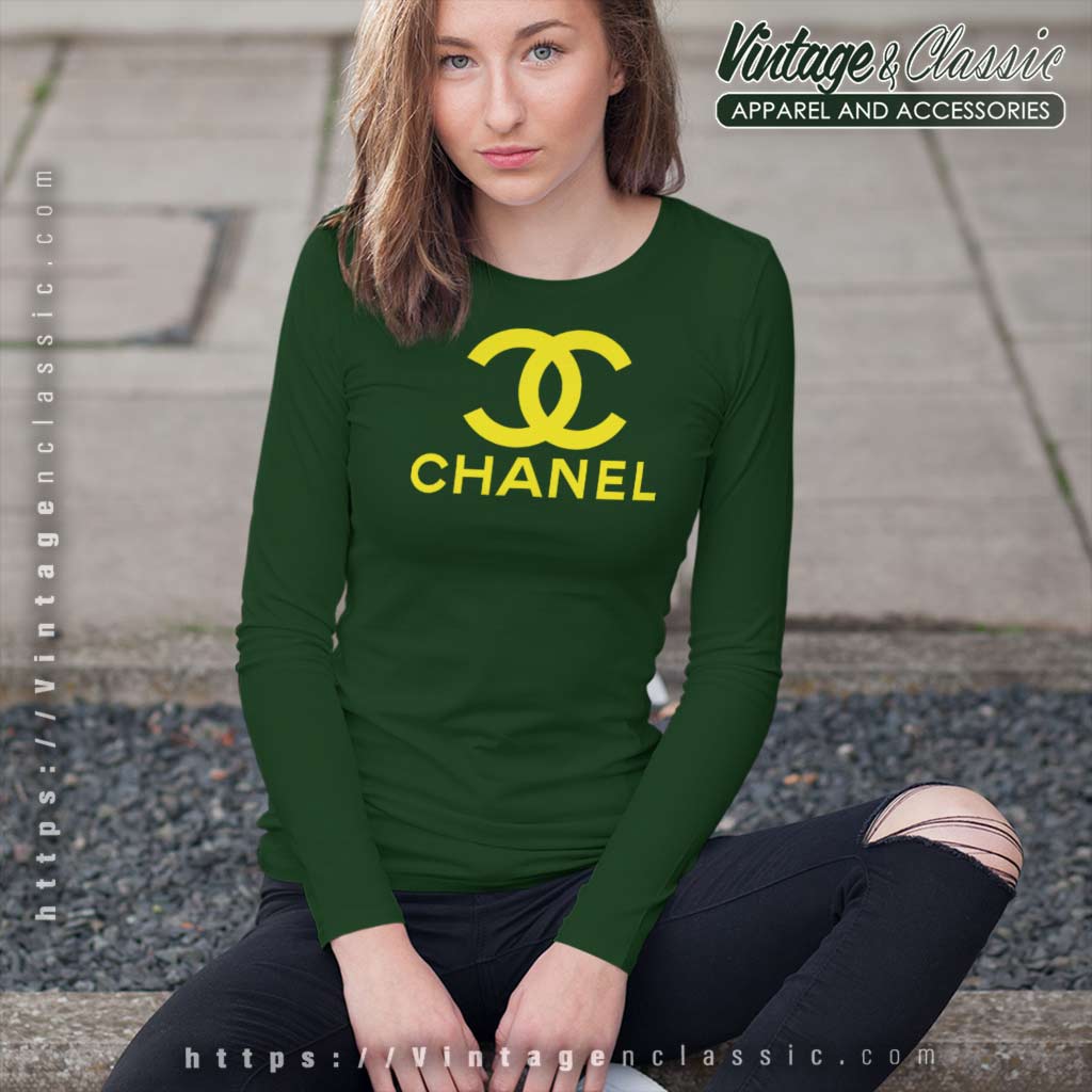 Chanel Gold Logo Shirt - Vintagenclassic Tee