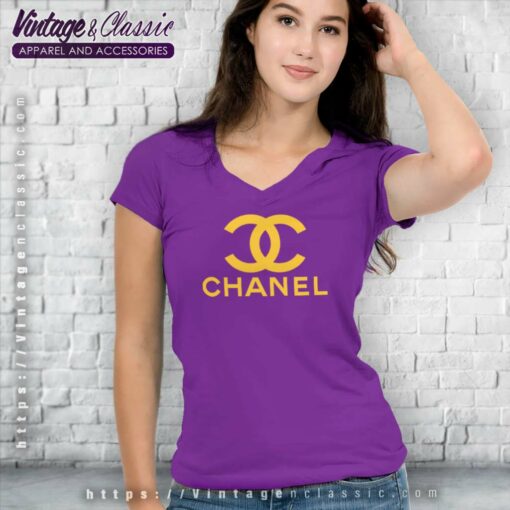 Chanel Gold Logo Shirt