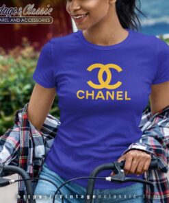 Chanel Gold Logo Women TShirt