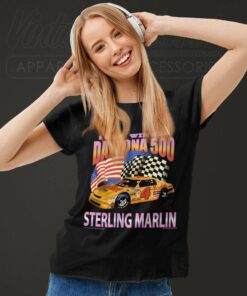 Daytona 500 Sterling Marlin Nascar Vintage Women TShirt