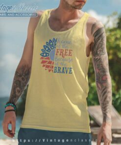 Home Of The Free Because Of The Brave Tank Top Racerback
