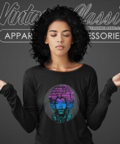 Jimi Hendrix Afro Speech Long Sleeve Tee