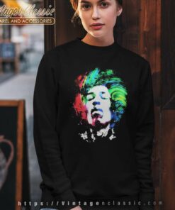 Jimi Hendrix Galaxy Stars Face Sweatshirt