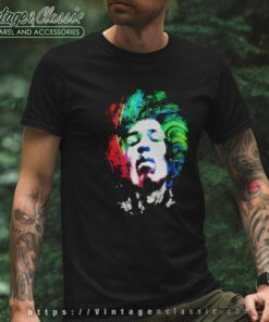 Jimi Hendrix Galaxy Stars Face T Shirt