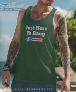 Just Here To Bang Sparkler Tank Top Racerback