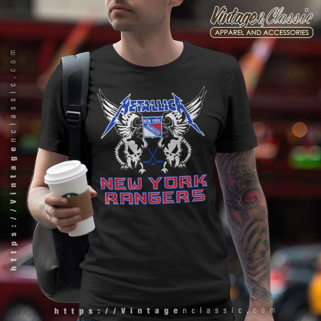 New York Rangers Metallica Heavy Metal Band Shirt - High-Quality