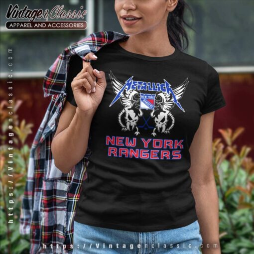 New York Rangers Metallica Heavy Metal Band Shirt