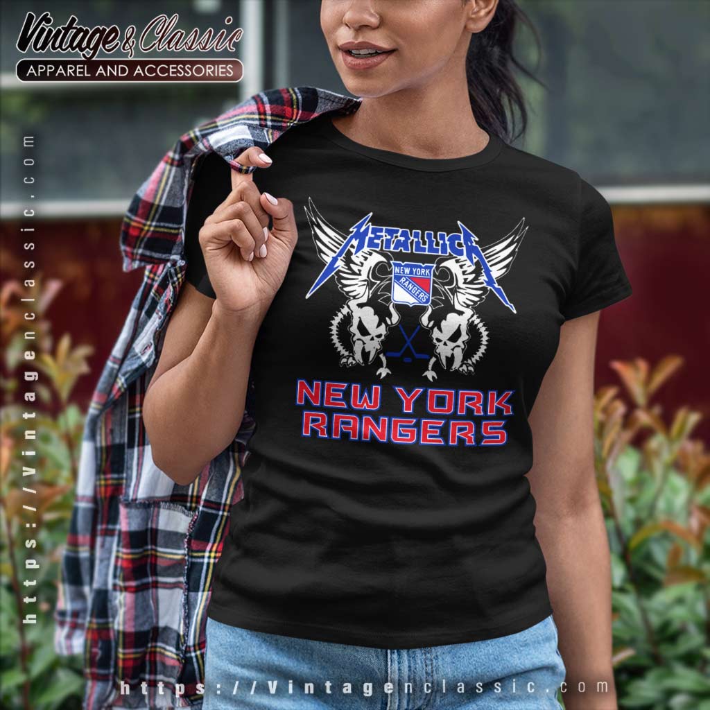 New York Rangers Metallica Heavy Metal Band Shirt - High-Quality Printed  Brand