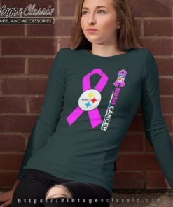 Pittsburgh Steelers Crush Cancer Long Sleeve Tee