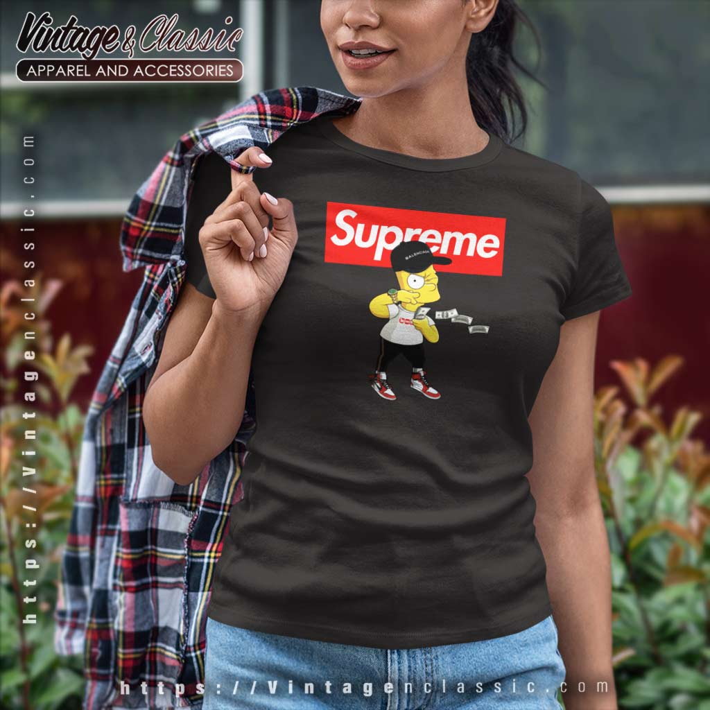 Supreme Bart Simpson Rich Lifestyle Shirt Vintagenclassic Tee