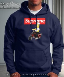 Supreme Bart Simpson Riding Bike Hoodie