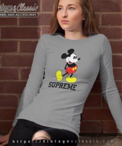 Supreme Disney Mickey Mouse Long Sleeve Tee