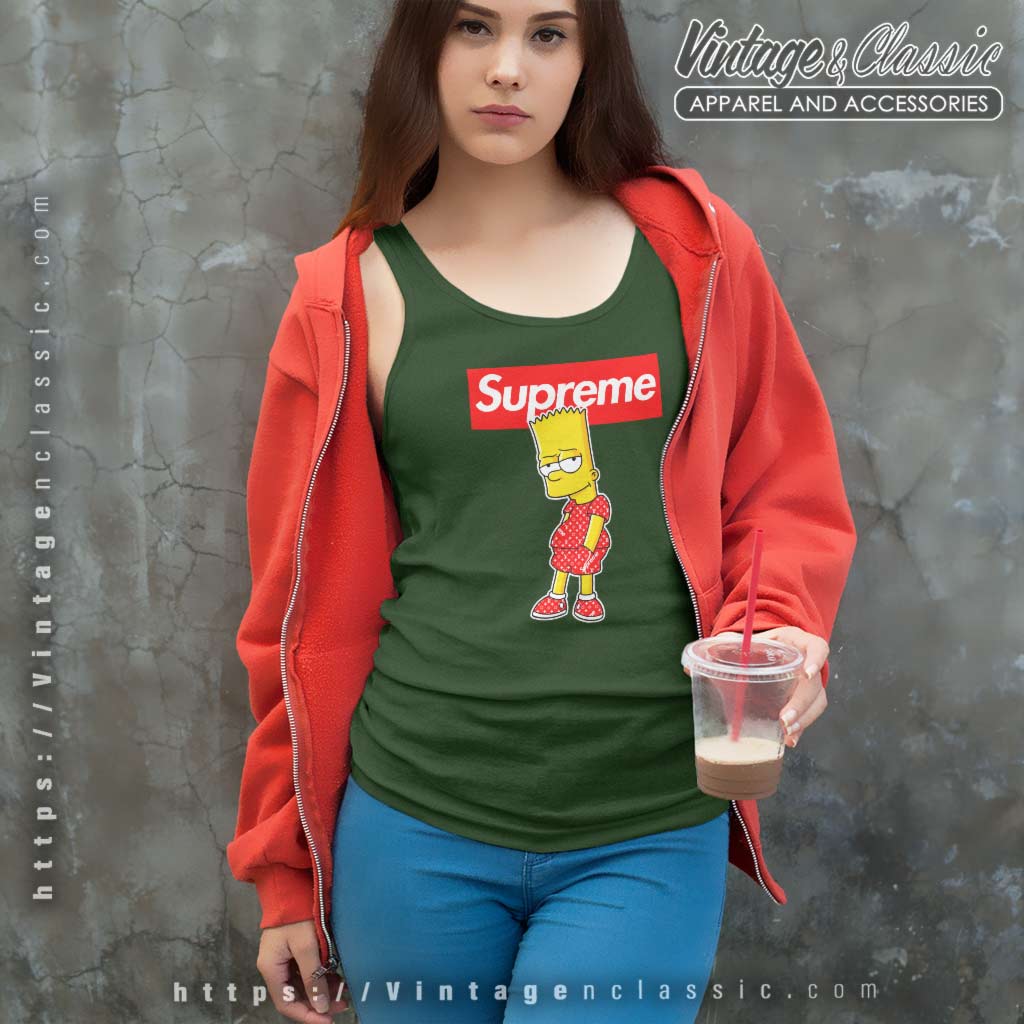 Supreme Louis Vuitton Bart Simpson Shirt  HighQuality Printed Brand