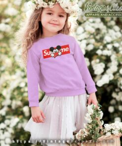 Supreme Mickey Mouse Middle Finger Kids Sweatshirt