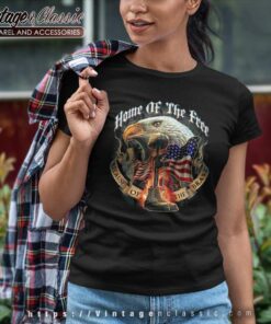 Usa Eagle Flag Home Of The Free Because Of The Brave Women TShirt