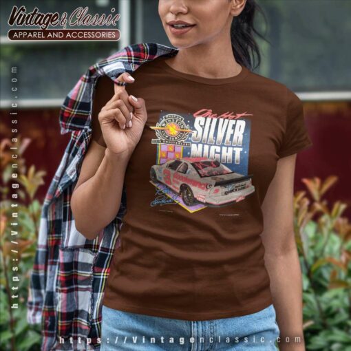 Vintage 3 Dale Earnhardt Nascar Shirt One Hot Silver Night