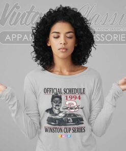 Vintage Nascar Dale Earnhardt 1994 Schedule Winston Cup Long Sleeve Tee
