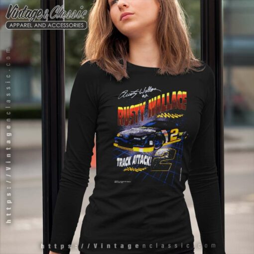 Vintage Rusty Wallace Track Attack NASCAR Shirt