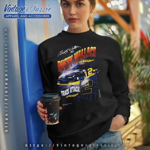 Vintage Rusty Wallace Track Attack NASCAR Shirt